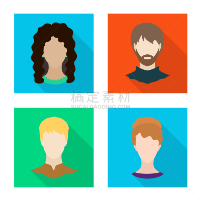 人造模特,计算机图标,头像,棕色头发,金色头发,发型,小胡子,络腮胡子,收集,设计