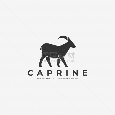 logo goat walking silhouette