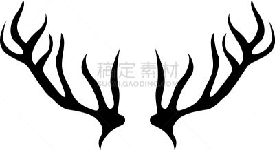 deer antler horn ilustration logo