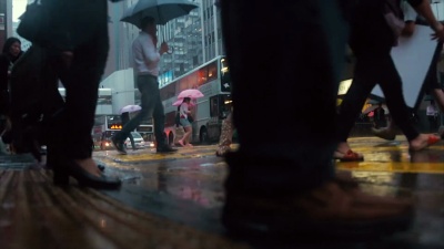 雨中的香港街道