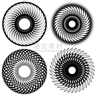 螺线,分离着色,白色,活力,对称,几何形状,多样,简单,转,同心