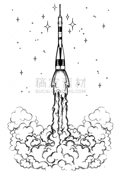 新船揭幕式,火箭,插画,太空交通工具,太空船,天文学,开端,迅速,技术,图像