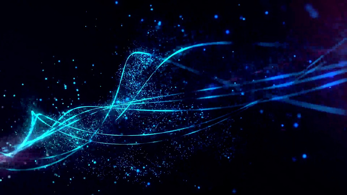 Abstract Particles background. Cinematic Background. Loop