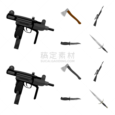 斧,狙击手,刀,分离着色,金属,收集