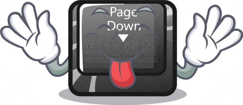 舌头,下翻页键,动画片,按键区,可爱的,计算机,塑胶,技术,安装,愤怒