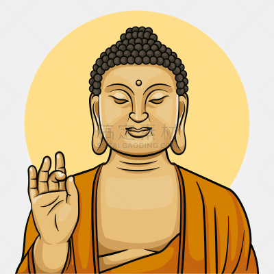 佛,卡通,姿态,运动,平衡,冥想,设计,思考,行动,爱