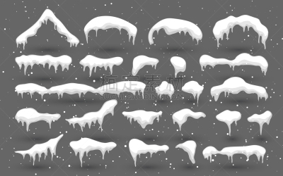 天气,雪,阴影,冬天,冰帽,雪堆,霜,模板,冰柱