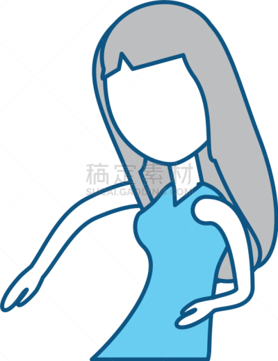 青年女人,卡通,商务,人,概念,肖像,图像,女人,性格,违约
