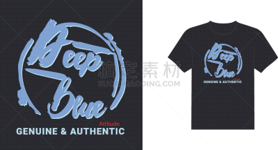 deep blue t-shirt design