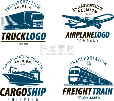 shipping transportation logo or label cargo