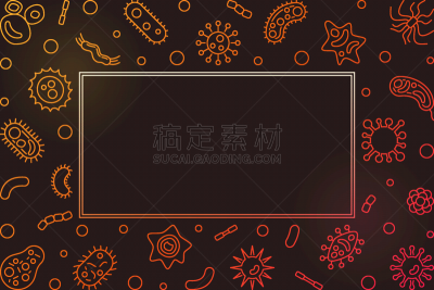明亮,水平画幅,微生物,线条,边框,一个物体,形状,圆形,轮廓,生病