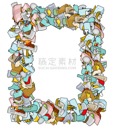 分离着色,垃圾,背景,循环利用,金属,概念,塑胶,图像,瓶子