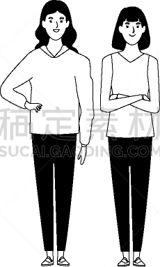 女人,动画片,黑白图片,头像,成年的,人,女孩,可爱的,性格,自然美