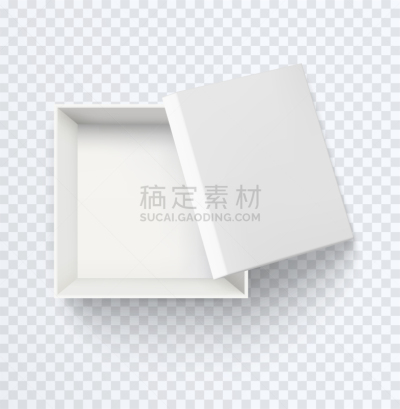 盒子,纸板,纸,透明,开着的,白色,空箱子,分离着色,上装,写实