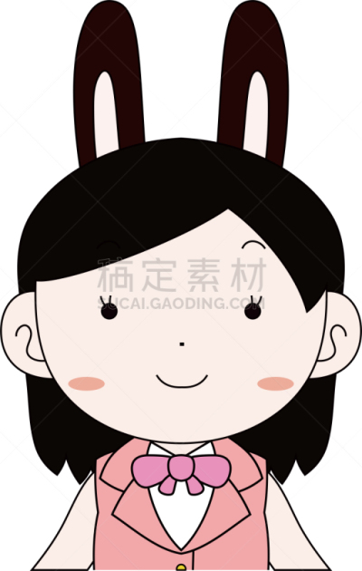 半身像,女孩,兔耳朵,水手服,可爱的,休闲游戏,宅男,惊骇,一个人,引座员