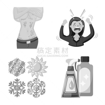 健康保健,品牌名称,痛苦,女人,女孩,冬天,灰色,化学制品,布置,生病