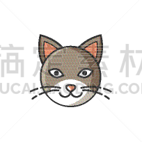 明亮,图像,分离着色,猫,卡通,动物头,人,季节,白色,生病