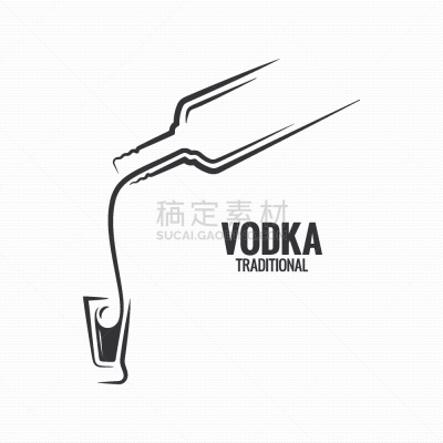 品牌名称,瓶子,伏特加,小酒杯,白色背景,白色,黑色,华丽的,酷,复古