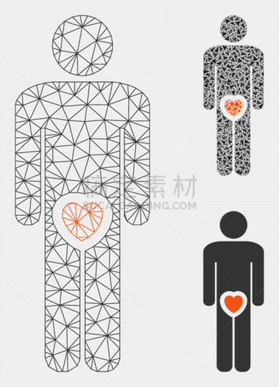 人类的生殖器官,铁丝网,男性,模型,几何形状,多样,浪漫,爱,联系