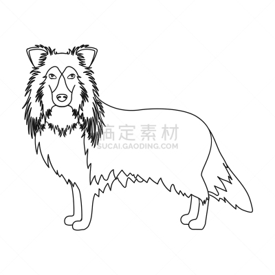 轮廓,莱卡犬,计算机图标,分离着色,纯种犬,图像,狗,猎犬,动物,品牌名称