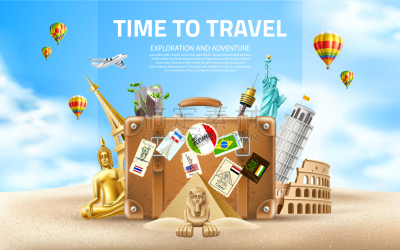 旅游目的地,罗马,热,名声,法国,手提箱,比萨,泰国,旅游