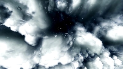 雨穿过暴风云
