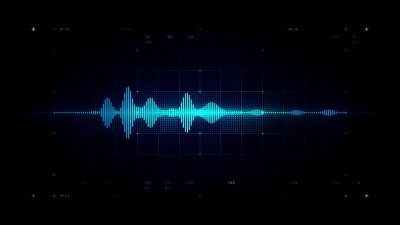 音频波形单声道蓝色