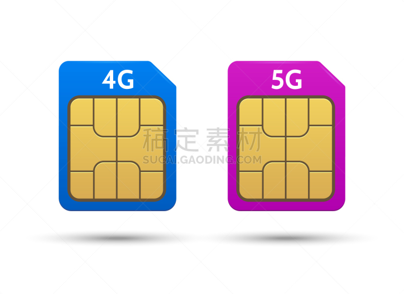 SIM卡,4G,5G,多代家庭,空白的,干净,小的,概念,智慧,移动式