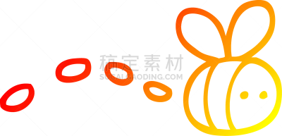 热,山,蜜蜂,嗡嗡响的,铅笔画,卡通,传统,图像,艺术,性格
