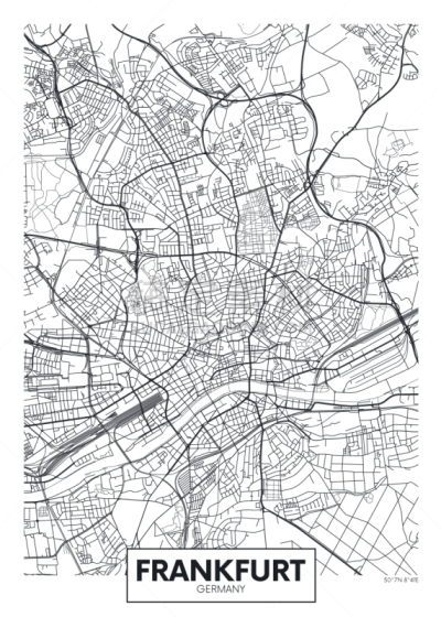 街道图,法兰克福,公园,河流,建筑结构,美因河,都市风景,城市天际线,剪影