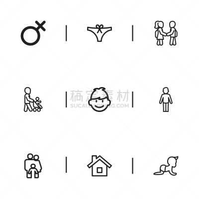 轮廓,数字9,家庭,计算机图标,短灯笼裤,男人,图像,女人,证章,布置