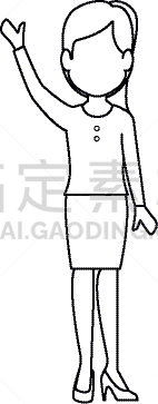 女人,侧面像,卡通,白色,商务,商务人士,人,概念,肖像,图像