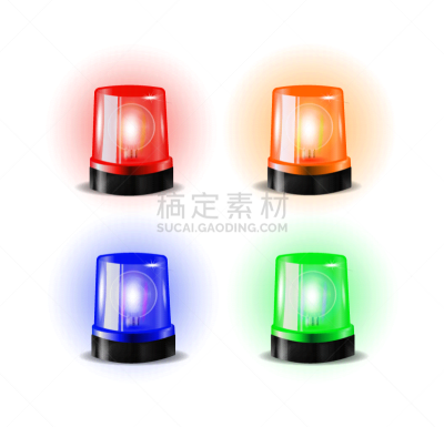 巡逻车,救护车,红色,灯塔,矢量,蓝色,紧急出口标志,闪亮的,绿色
