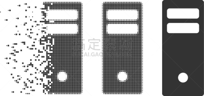 主机,网络服务器,像素化,图标,一个物体,损坏的,无人迹,点染,搬迁,骨折