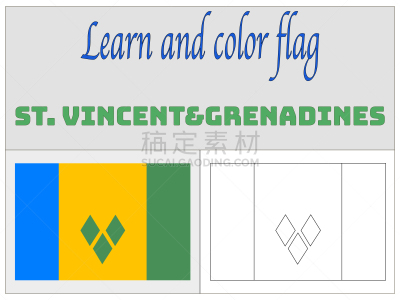 绘画插图,矢量,比例,字母,彩色书,新的,圣文森特和格林纳丁斯,教育
