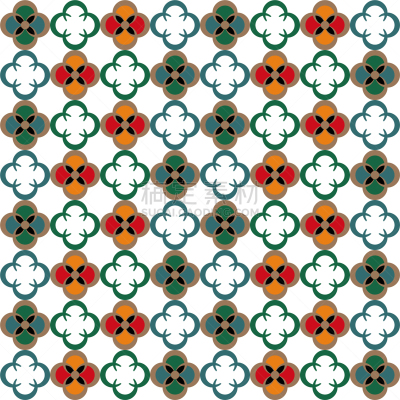 colorful quatrefoil outline decor pattern