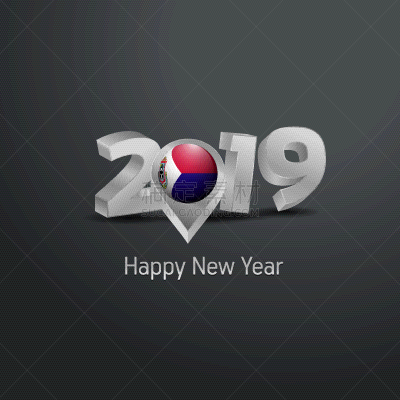 2019,字体,银色,新年前夕,分离着色,白色,请柬,问候,庆祝,装饰