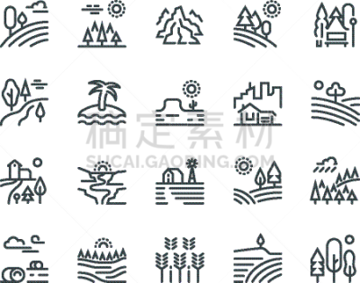 地形,山,计算机图标,分界线,自然公园,农业,清新,直的,公园