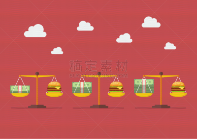 平衡,时髦的,汉堡包,比例,问题,比较,华贵,商务,膨胀