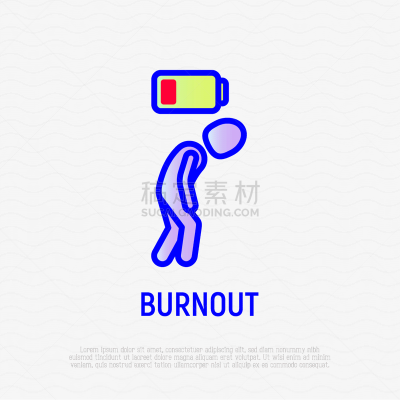 细的,电池,低的,筋疲力尽,绘画插图,疲劳的,男人,矢量,沮丧,综合病症