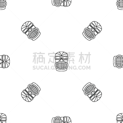 式样,偶像,动物头,夏威夷大岛,神,几何形状,轮廓,黑色,木制