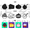 商品,图标集,块状,白色,黑色,传统,清新,尝,设计,收集