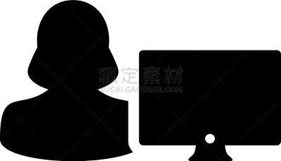 计算机,人,职业,计算机图标,女性,商务,外包,工程师,技术,女人