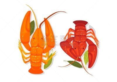 红色,橙色,龙虾,海产,螯虾,月桂树叶,公亩,闭囊壳,细胞肥大病毒,登陆舰