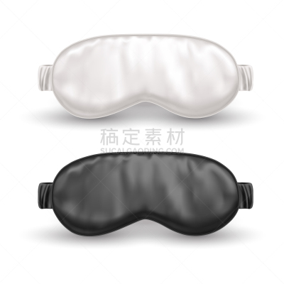 黑色,白色,分离着色,眼罩,睡觉,布置