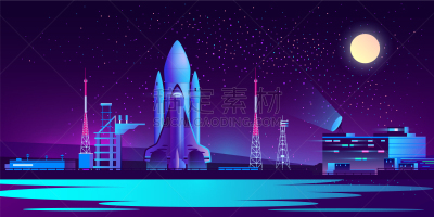 空间站,夜晚,火箭,太空交通工具,超声波,太空船,技术,车站,天空,垒