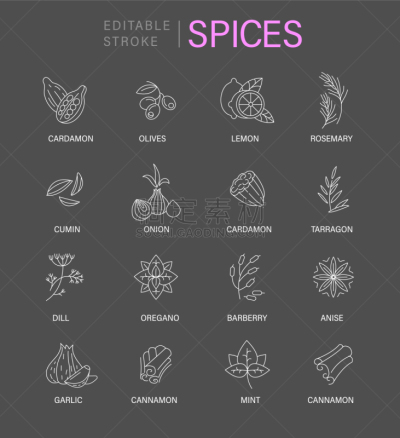 香料,品牌名称,草本,计算机图标,肉豆蔻,清新,肉桂,食品,丁香,烹调