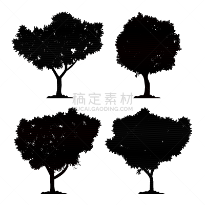 分离着色,黑森林,环境,木材,植物群,自然美,剪影,树,布置,绘制