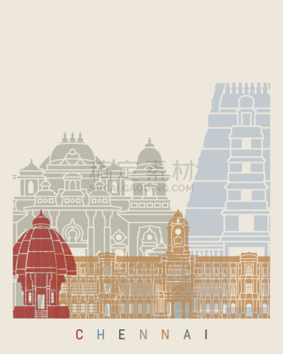 chennai skyline poster