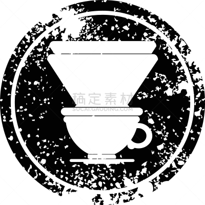 符号,杯,仿旧磨损的效果,圆形,咖啡滤纸,饮料,传统,咖啡,干净,咖啡杯